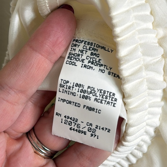 Vintage Scott McClintock 2 Piece Top & Maxi Skirt Cream Wedding Size 8 - Picture 10 of 10